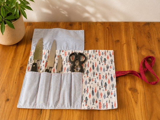 Pochette de rangement artisanale
